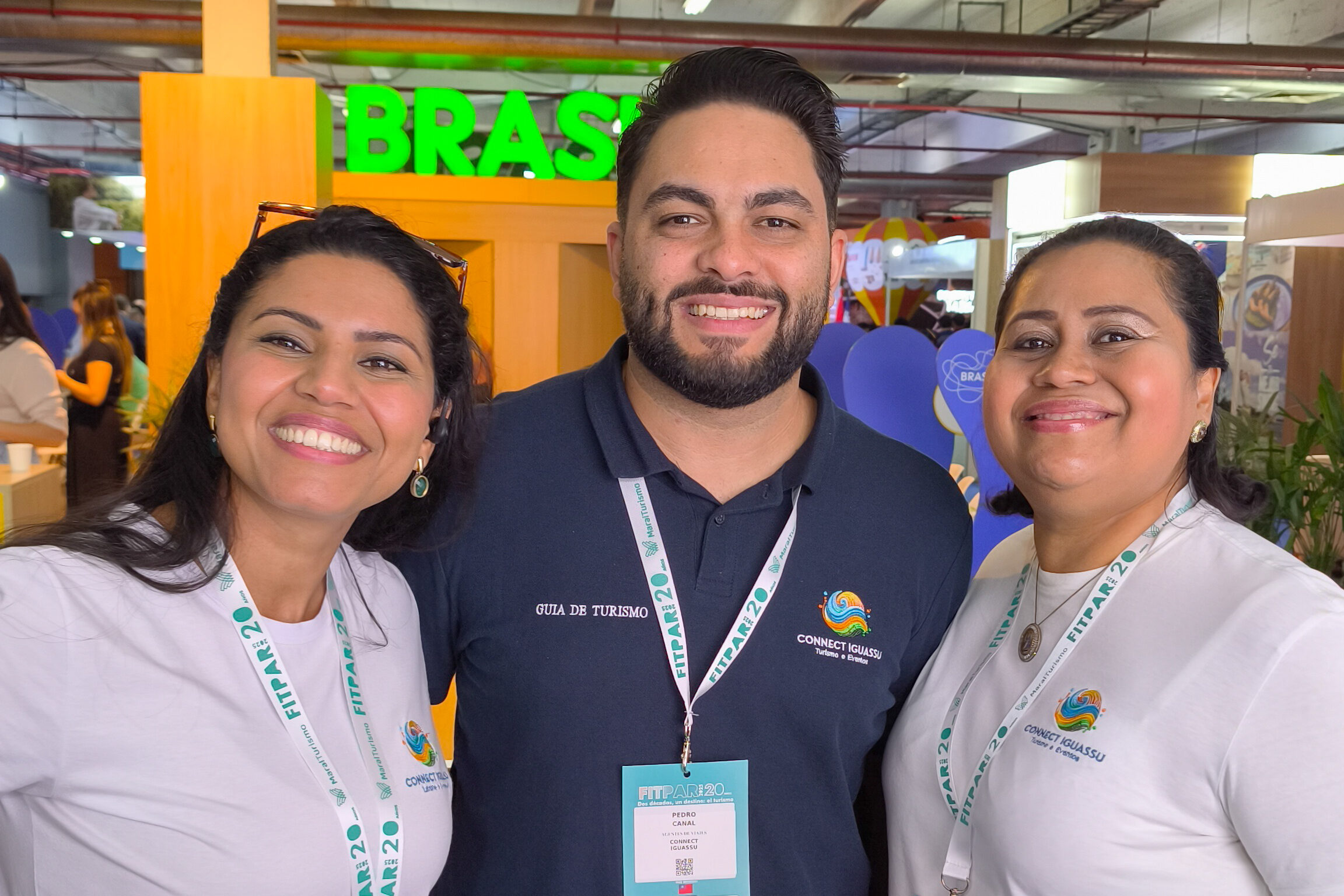 Equipe Connect Iguassu Turismo: Adriana, Pedro e Hanna.